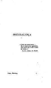 Cover of: Messalina: commedia in 5 atti in versi con prologo by Pietro Cossa