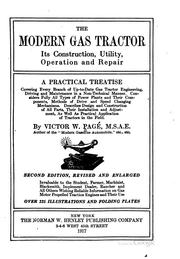 Cover of: The modern gas tractor by Victor Wilfred Pagé