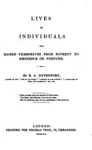 Cover of: Lives of individuals who raised themselves from poverty to eminence or fortune