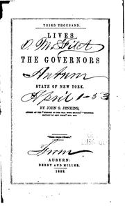 Cover of: Lives of the Governors of the State of New York