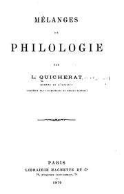 Cover of: Melanges de philologie