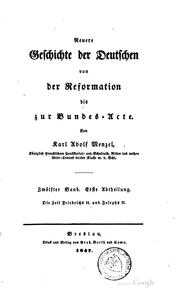 Cover of: Neuere Geschichte der Deutschen von der Reformation bis zur Bundes-acte: BD ...