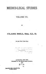 Medico-legal Studies by Clark Bell