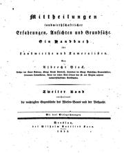 Cover of: Mittheilungen landwirthschaftlicher Erfahrungen, Ansichten und Grundsätze ...