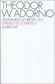 Cover of: Gesammelte Schriften, Ln, Bd.20, Vermischte Schriften, 2 Tle.