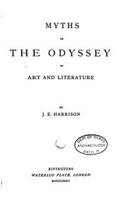 Cover of: Myths of the Odyssey in art and literature by Jane Ellen Harrison