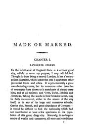 Cover of: Made or marred by Jessie Fothergill