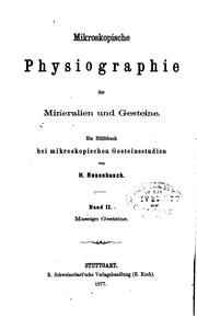 Cover of: Mikroskopische Phisiographie der Mineralien und Gesteine: Ein Hülfsbuch bei ... by Harry Rosenbusch