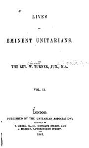 Cover of: Lives of Eminent Unitarians by William Turner