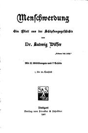 Cover of: Menschwerdung: Ein Blatt aus der Schöpfungsgeschichte