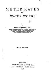 Cover of: Meter Rates for Water Works