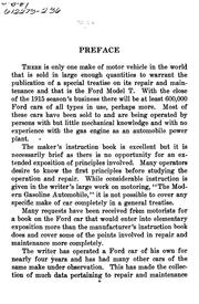 Cover of: The Model T Ford Car: Its Construction, Operation and Repair : a Complete Practical Treatise ... by Victor Wilfred Pagé