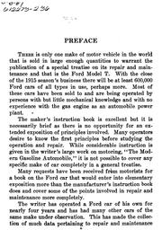 Cover of: The Model T Ford Car: Its Construction, Operation and Repair : a Complete Practical Treatise ...