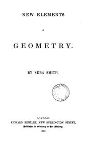 Cover of: New elements of geometry