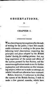 Cover of: Observations on the Visiting, Superintendence, and Government of Female ... | Elizabeth Gurney Fry
