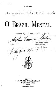 Cover of: O Brazil mental: esboço critico