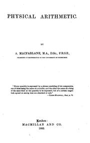 Cover of: Physical Arithmetic by Alexander Macfarlane