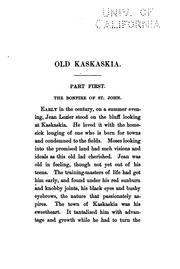Cover of: Old Kaskaskia: A Novel by Mary Hartwell Catherwood