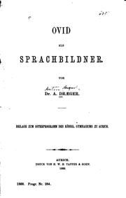 Cover of: Ovid als Sprachbildner