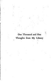 Cover of: One Thousand and One Thoughts from My Library by Dwight Lyman Moody