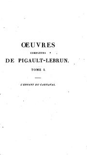 Cover of: Oeuvres complètes de Pigault Lebrun by Pigault-Lebrun