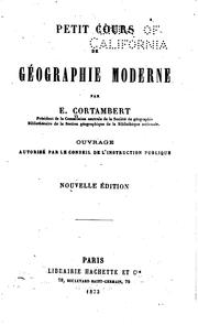 Cover of: Petit cours de geographie moderne