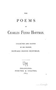 Cover of: The Poems of Charles Fenno Hoffman