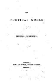 Cover of: The Poetical Works of Thomas Campbell: In Two Volumes