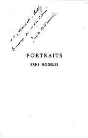 Cover of: Portraits sans modèles
