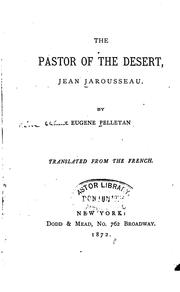 Cover of: The Pastor of the Desert, Jean Jarousseau