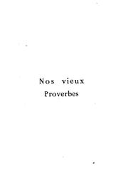 Cover of: Nos vieux proverbes