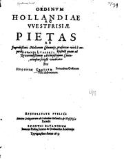 Cover of: Ordinvm Hollandiae ac VVestfrisiae pietas ab improbissimis multorum ...