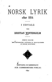 Cover of: Norsk lyrik efter 1814