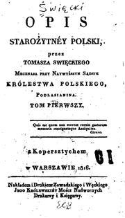 Cover of: Opis starożytnéy Polski