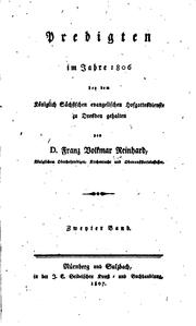 Cover of: Predigten im Jahre 1806: Bey dem Königlich sächsischen evangelischen ...