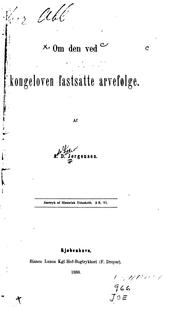 Cover of: Om den ved kongeloven fastsatte arvefølge