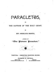 Cover of: Paracletos, Or, The Baptism of the Holy Ghost