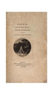 Cover of: Poesie rusticali, raccolte ed illustr. dal dott. G. Ferrario