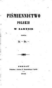 Cover of: Piśmiennictwo polski w zarysie