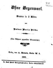 Cover of: Ohne Gegenwart: Drama in 2 Akten