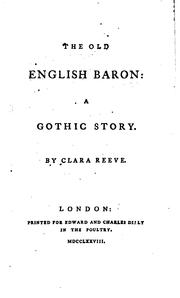Cover of: The Old English Baron: A Gothic Story