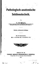 Cover of: Pathologisch-anatomische Sektionstechnik by Hans Chiari
