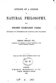 Cover of: Outline of a course of natural philosophy, with specimen examination papers