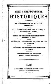 Cover of: Petits chefs-d'oeuvre historiques ...: précédés d'une introduction et de ...