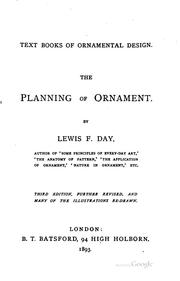 Cover of: The Planning of Ornament