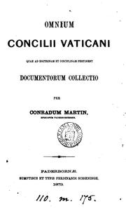 Cover of: Omnium concilii Vaticani quae ad doctrinam et disciplinam pertinent documentorum collectio, per ...