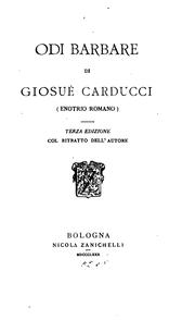 Cover of: Odi barbare di Giosuè Carducci