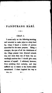 Pandurang Hàrì or, Memoirs of a Hindoo by William Browne Hockley