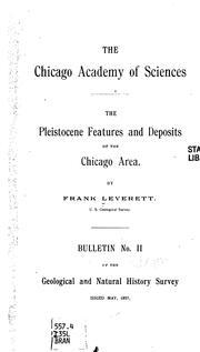 Cover of: The Pleistocene Features and Deposits of the Chicago Area