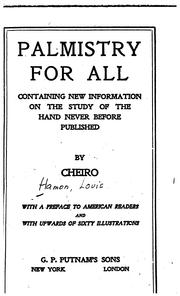 Cover of: Palmistry for All: Containing New Information on the Study of the Hand Never ... by Cheiro
